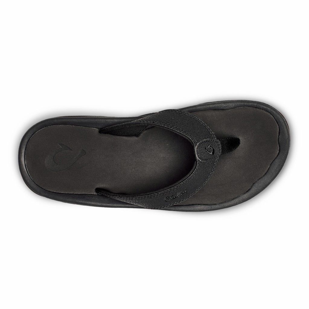 Olukai Men's Ohana Flip Flop - Black US205-431